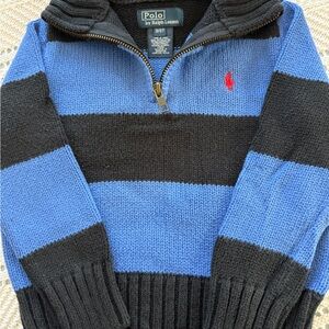 Polo by Ralph Lauren Men's Zip-Up Sweater in Blue and Black